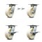 Service Caster 6 Inch Nylon Swivel Caster Swivel Locks 2 Brakes, 2PK SCC-35S620-NYB-BSL-2-SLB-2 - alternate 1